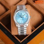 EW Factory ROLEX Oyster Structure Week Log Blue Black White 40MM Watch